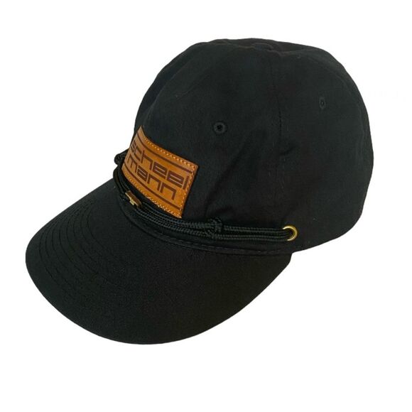 NWOT Findlay Unstructured Snapback Hat Black Chinstrap Scheel-mann Logo One Size - Picture 2 of 14